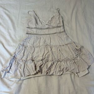 Cream/Tan Zip Up Dress